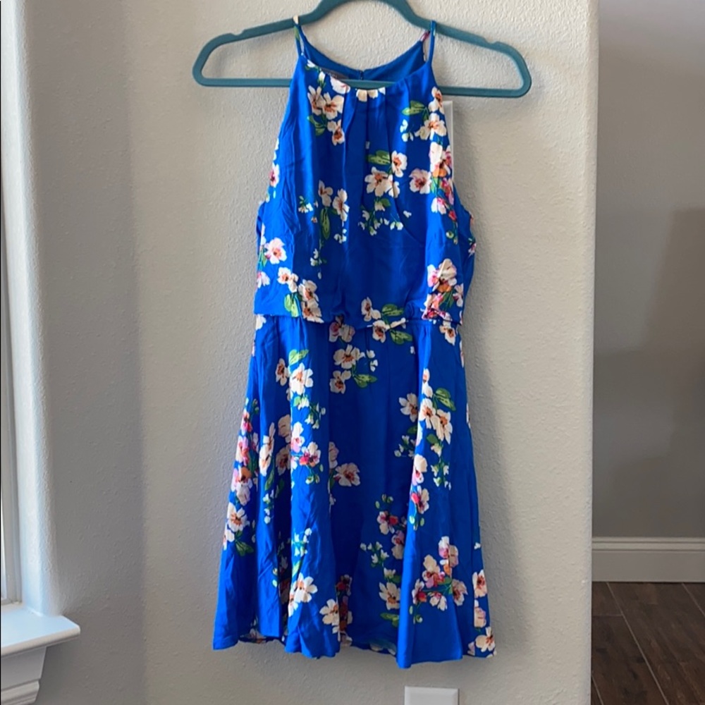 Blue floral dress